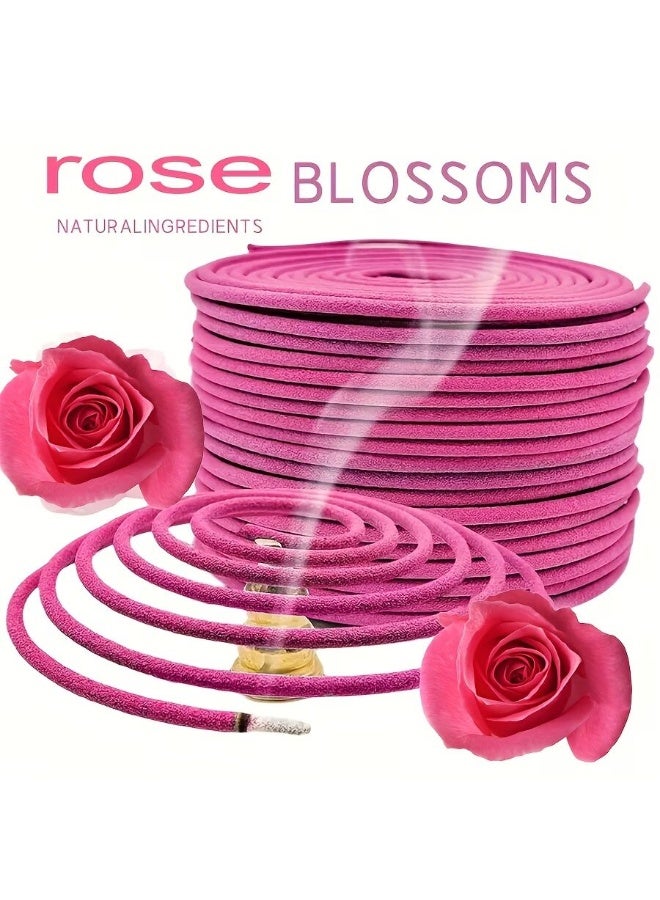 Incense Coils|Sandalwood,Agarwood,Oud,Bakhoor,Jasmine,Lavender,Sage, Rose |Home Fragrance.Yoga,Meditation,Ralaxing, Festival. 39 pieces (Coils-Rose) - Image 2